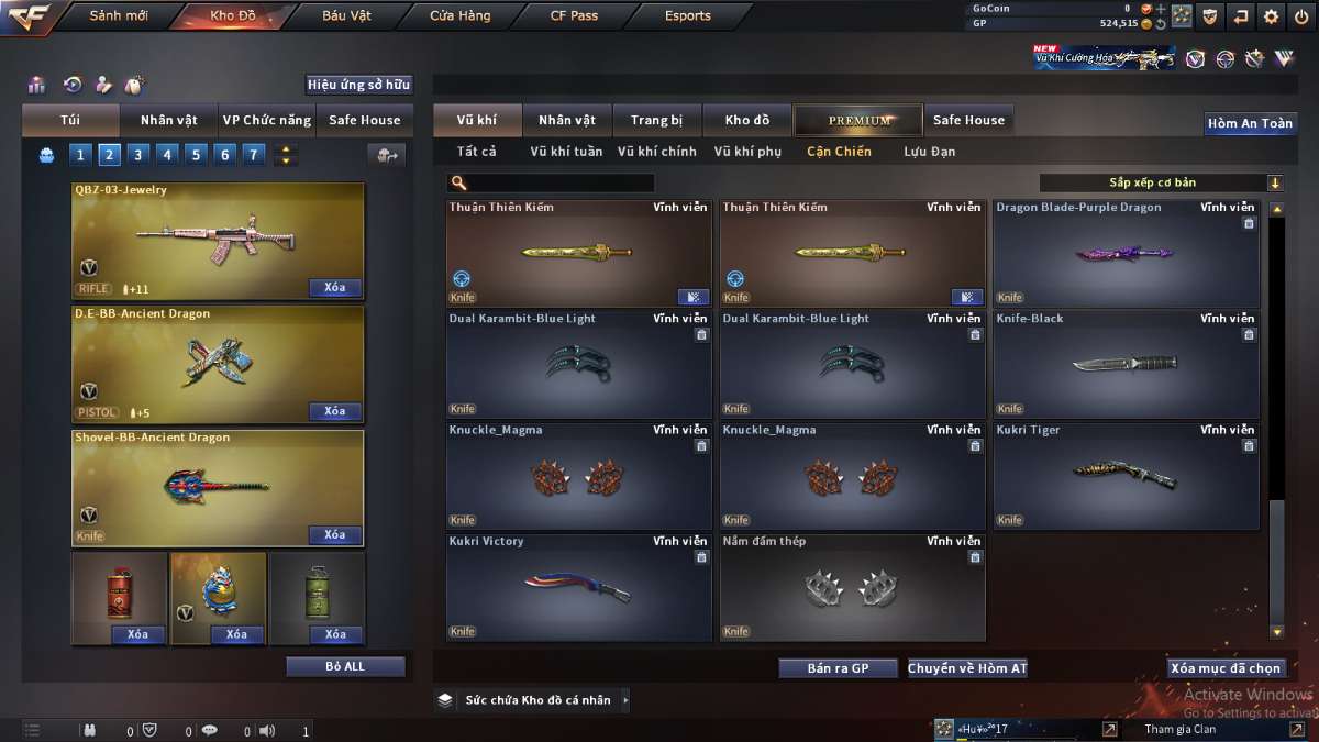 shop acc cf uy tin gia re